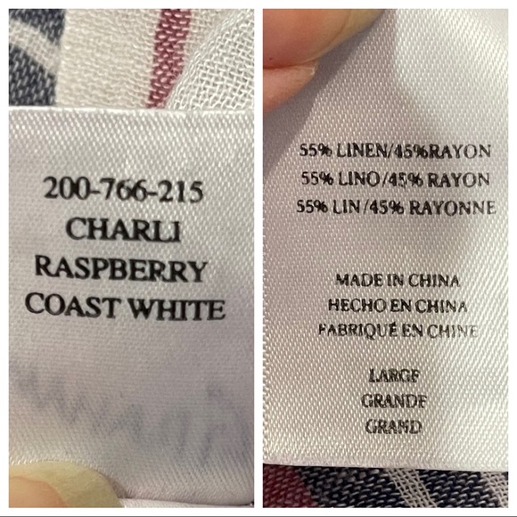 Rails Charli Raspberry Coast White Button Down Size Large - Picture 12 of 12